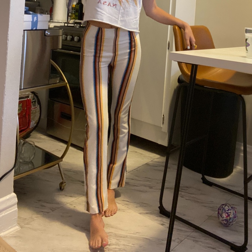 Free People Rainbow Striped Pants